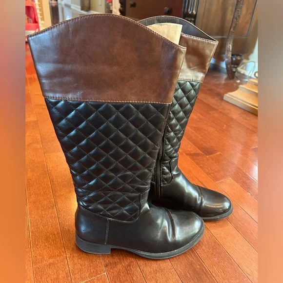 Black/Brown Riding Boot - Picture 2 of 7